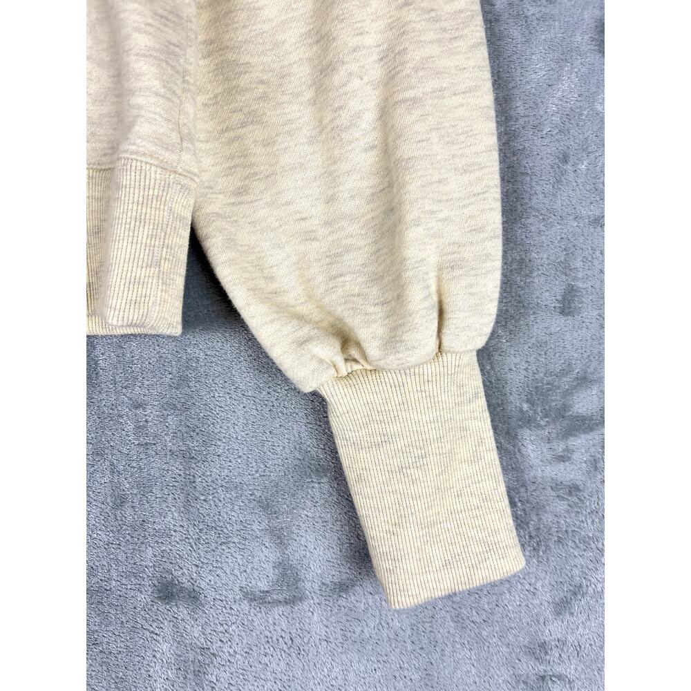 Rebecca Minkoff Ariel Sweatshirt Womens Medium Puff Sleeve Pullover Oat Melange - Picture 9 of 16